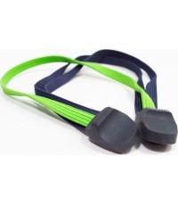 Elastīgas trīskāršas siksnas bagāžniekam (zils/zaļš)