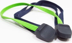 Elastic triple straps for bicycle rack (blue/green)