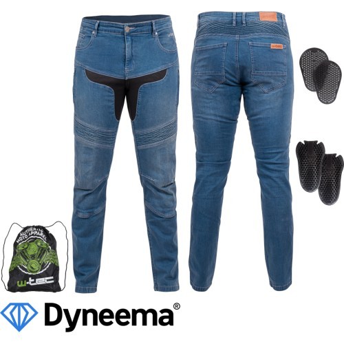 Vīriešu motociklista džinsi W-TEC Dynetis - Zils