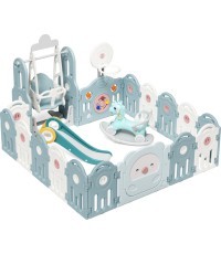 Пластиковый манеж с аксессуарами inSPORTline Piglino 178 x 184 см - Blue