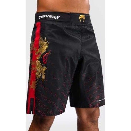 Venum x TEKKEN 8 Marshall Law MMA šorti, melni/sarkani/zelta