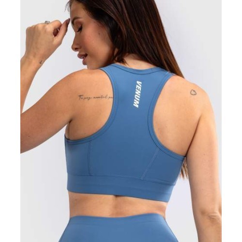 Venum Essential Women's Medium Impact Sports Bra - Storm Blue