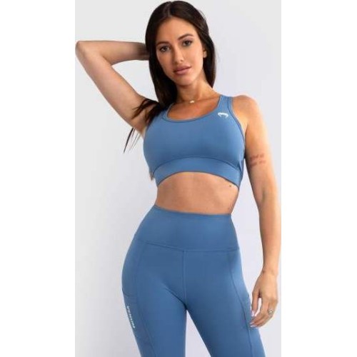 Sieviešu sporta krūšturis Venum Essential, vidēja atbalsta, Storm Blue