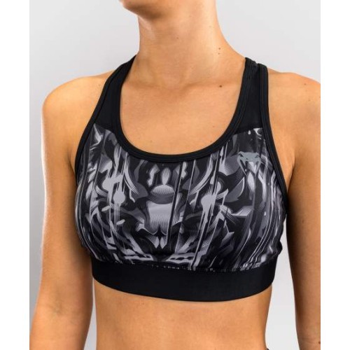 Venum Tiger sieviešu sporta krūšturis, melns/sudraba