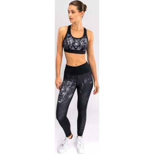 Venum Tiger Women's Sports Bra - Black/Silver