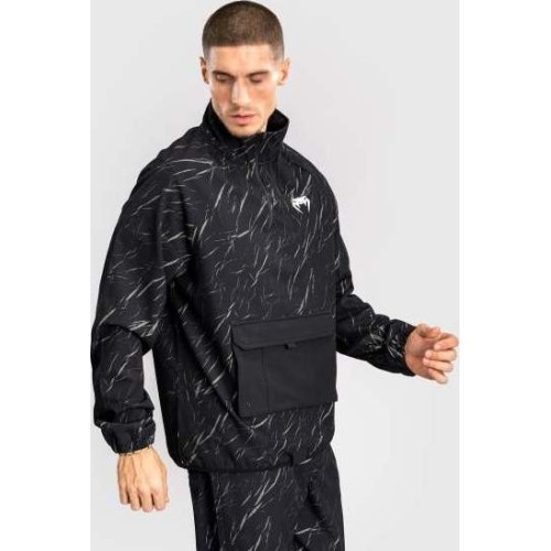 Мужская кофта Venum Trooper на коротком замке, чёрная/песочная