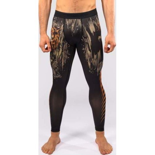 Мужские спортивные легинсы Venum Tiger, чёрный/неоново-оранжевый