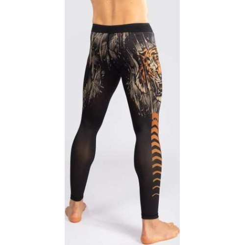 Vīriešu sporta legingi Venum Tiger, melni/neona oranži