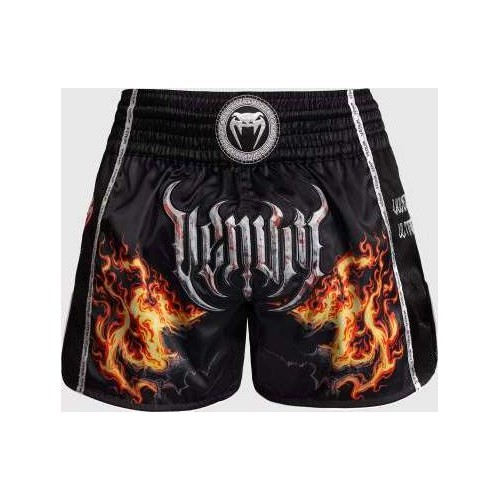 Venum Gladiator 5.0 Muay Thai šorti, melni / neona oranži