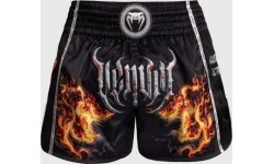 Venum Gladiator 5.0 Muay Thai šorti, melni / neona oranži