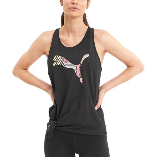 Женский топ Puma Logo Tie Tank чёрный 518938 06