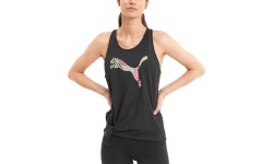 Puma Logo Tie Tank sieviešu tops melns 518938 06