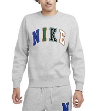 Мужская толстовка Nike Club Bb Crew Letters, серая FZ0879 063