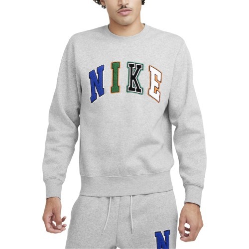 Nike Club Bb Crew Letters men's sweatshirt grey FZ0879 063