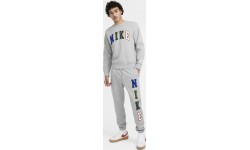 Мужская толстовка Nike Club Bb Crew Letters, серая FZ0879 063