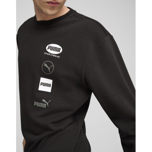 Puma Power Graphic Crew vīriešu džemperis, melns 682751 01