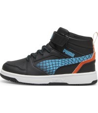 Детская обувь Puma Rebound V6 Mid Jr Black Blue White 397946 02