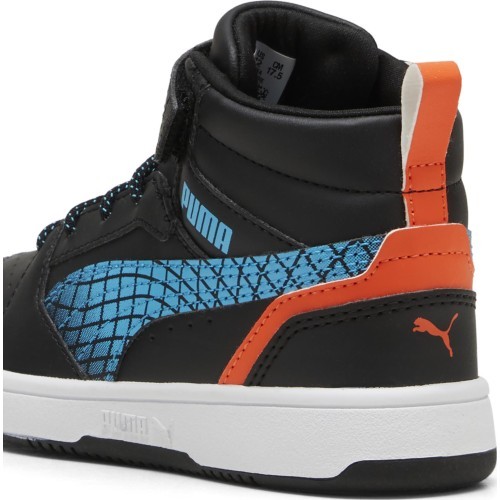 Puma bērnu apavi Rebound V6 Mid Jr Black Blue White 397946 02
