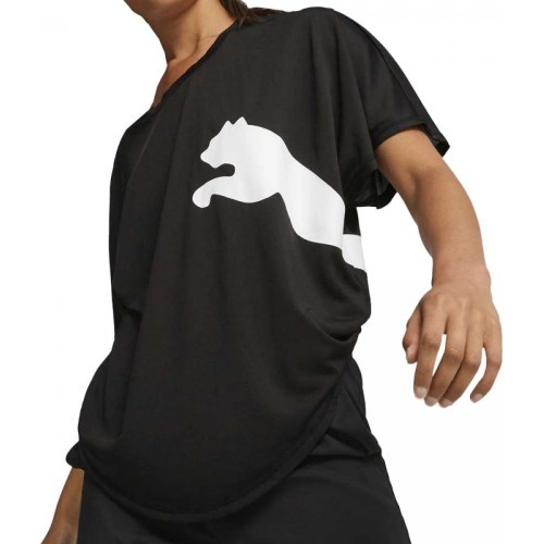 Puma Women's T-Shirt Train All Day Big Cat Tee Black 523802 51