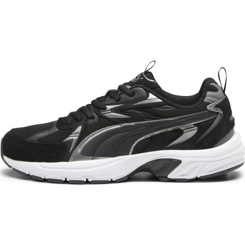 Puma Milenio Tech Suede vīriešu apavi Black White Silver 393489 01
