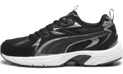 Puma Milenio Tech Suede vīriešu apavi Black White Silver 393489 01