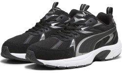 Puma Milenio Tech Suede vīriešu apavi Black White Silver 393489 01