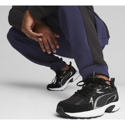 Мужская обувь Puma Milenio Tech Suede Black White Silver 393489 01