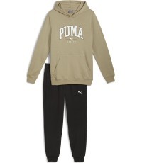 Puma Squad Hooded vīriešu sporta kostīms Beige Black 681901 67