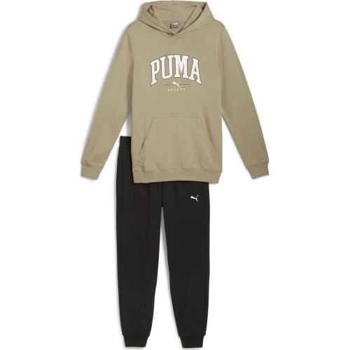 Puma Squad Hooded Men's Tracksuit Beige Black 681901 67