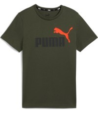 Puma Marškinėliai Paaugliams Ess+ 2 Col Logo Tee Khaki 586985 77