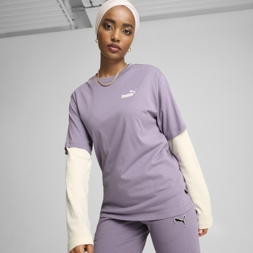 Puma Ess Tape Tee Women's Blouse, Purple