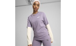 Puma Ess Tape Tee Women's Blouse, Purple
