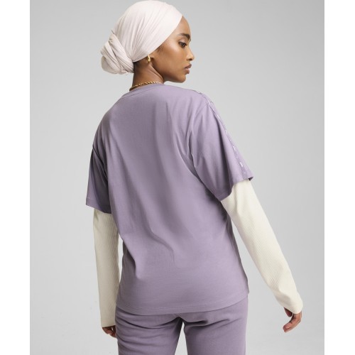 Puma Ess Tape Tee Women's Blouse, Purple
