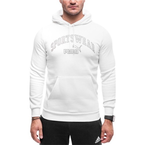 Puma Ess+ Logo Lab Hoodie FL vīriešu jaka, balta 681775 02