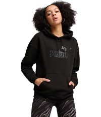 Женская толстовка Puma Ess+ Animal Hoodie Fl Black 681492 01