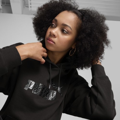 Puma sieviešu džemperis Ess+ Animal Hoodie Fl Black 681492 01