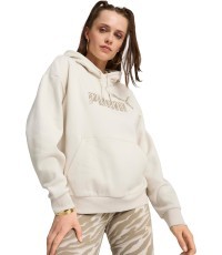 Puma Ess+ Animal Hoodie FL women's sweatshirt, white, 681492 87