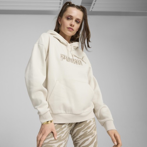 Женская толстовка Puma Ess+ Animal Hoodie Fl White 681492 87