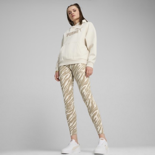 Puma Ess+ Animal Hoodie FL women's sweatshirt, white, 681492 87