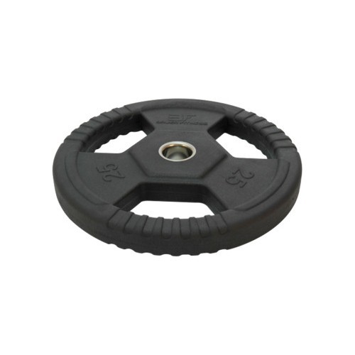 Svaru disks ar gumijas apvalku un rokturiem Bauer Fitness Premium 25kg AC-1497