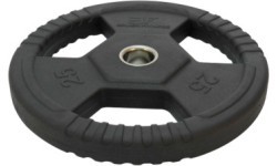 Svaru disks ar gumijas apvalku un rokturiem Bauer Fitness Premium 25kg AC-1497