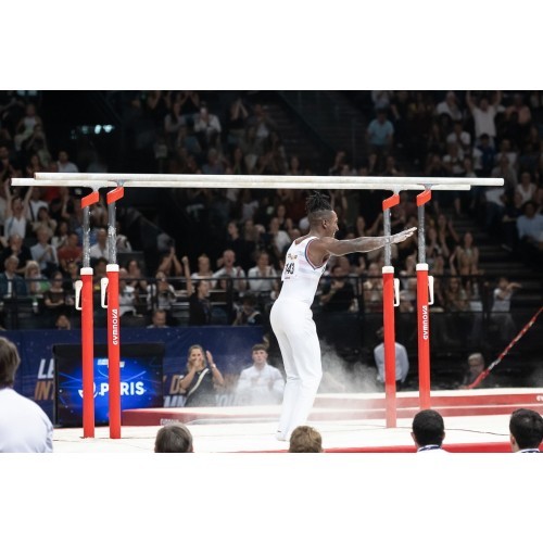 « LIVERPOOL » COMPETITION PARALLEL BARS WITH REINFORCED FRAME & NATURAL FIBRE HAND-RAILS - FIG Approved