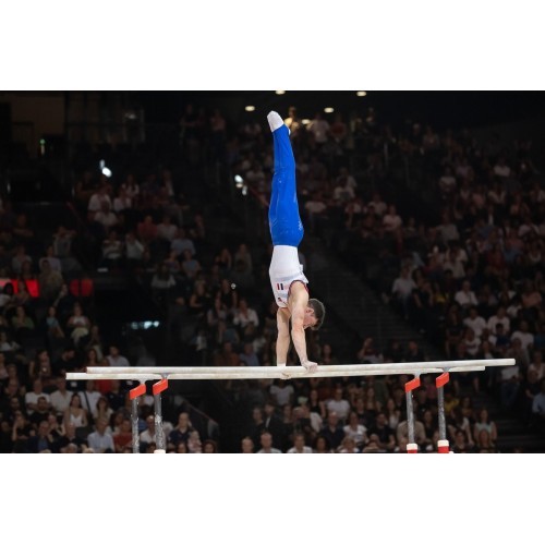 « LIVERPOOL » COMPETITION PARALLEL BARS WITH REINFORCED FRAME & NATURAL FIBRE HAND-RAILS - FIG Approved