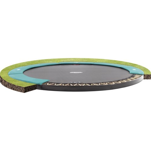 Batuts BERG FlatGround Champion - 330 cm, zaļš