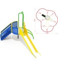 Metalinė žaidimų aikštelė modelis CM-0104