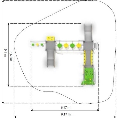 Playground Climbing Frame Inter-Play Dometo 3-1