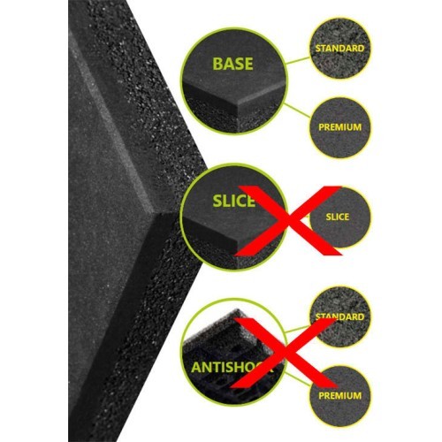 Artificial grass rubber mat – square