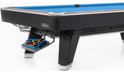Biljarda galds Pool Mr-Sung ACURRA by Rasson, 9 ft, matēts melns (Strong Black), Simonis 760 gelbgrün