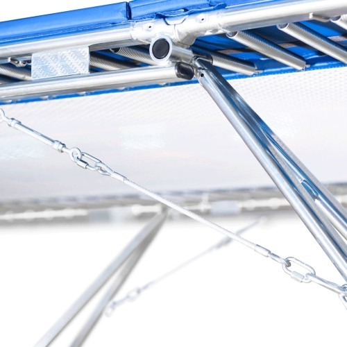 ULTIMATE COMPETITION TRAMPOLINE ONLY - 6 x 4 mm BED - PADDING 50 mm - LIFTING ROLLER STANDS