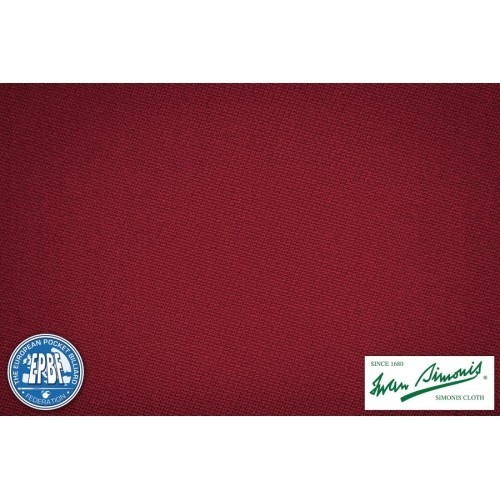 Biljarda audums Simonis 860, 165 cm, bordo